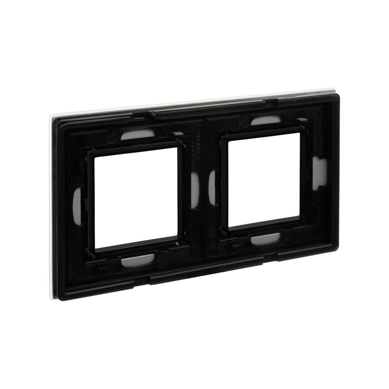  Рамка 2-м 4мод. Avanti натуральн. стекло свет. сер. DKC 4404824 фото в каталоге от BTSprom.by