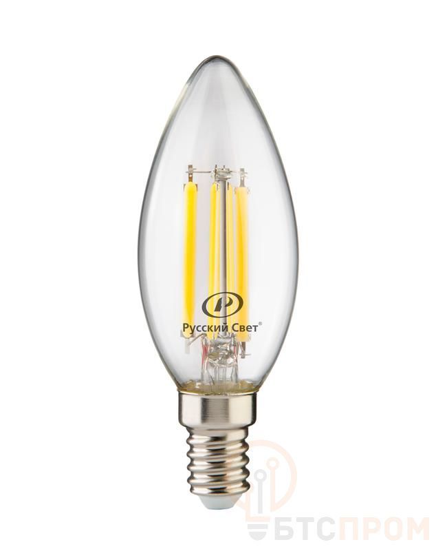 Лампа светодиодная филаментная RS F B35 E14 7W 220-240V 2700К 7Вт свеча 810лм Ra 90 Русский Свет 15011145088 фото в каталоге от BTSprom.by Лампа светодиодная филаментная RS F B35 E14 7W 220-240V 2700К 7Вт свеча 810лм Ra 90 Русский Свет 15011145088 фото в каталоге от BTSprom.by
