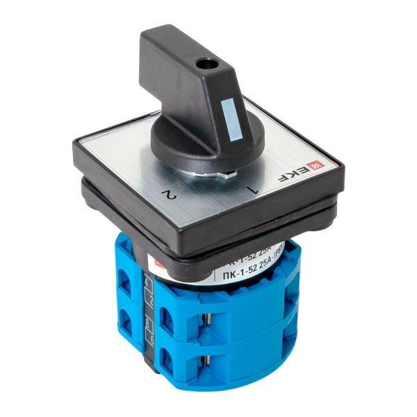  Переключатель кулачковый ПК-1-52 2п 25А "1-2" IP65 EKF pk-1-52-25-65 фото в каталоге от BTSprom.by