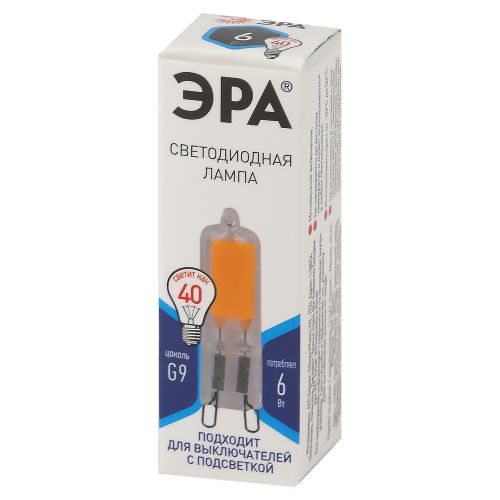 Лампа светодиодная STD LED JCD-6W-GL-840-G9 JCD 6Вт капсульная 4000К нейтр. бел. G9 Эра Б0049086 фото в каталоге от BTSprom.by
