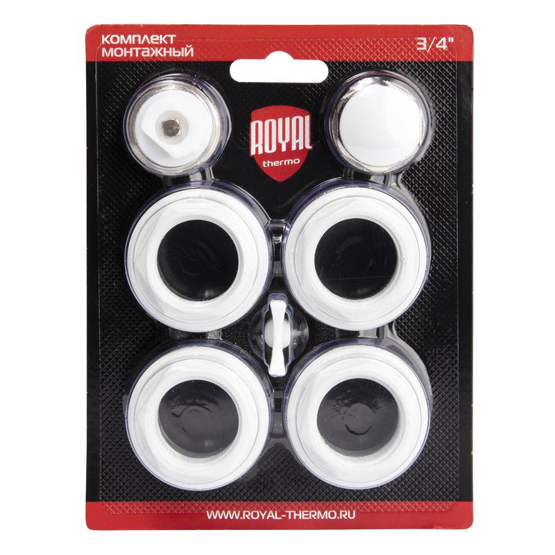  Комплект монтажный 1дюймх3/4дюйм бел. Royal Thermo НС-1614213 фото в каталоге от BTSprom.by