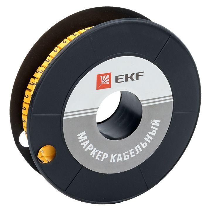 маркер каб. 2.5кв.мм "3" (ес-1) (уп.1000шт) ekf plc-km-2.5-3 от BTSprom.by