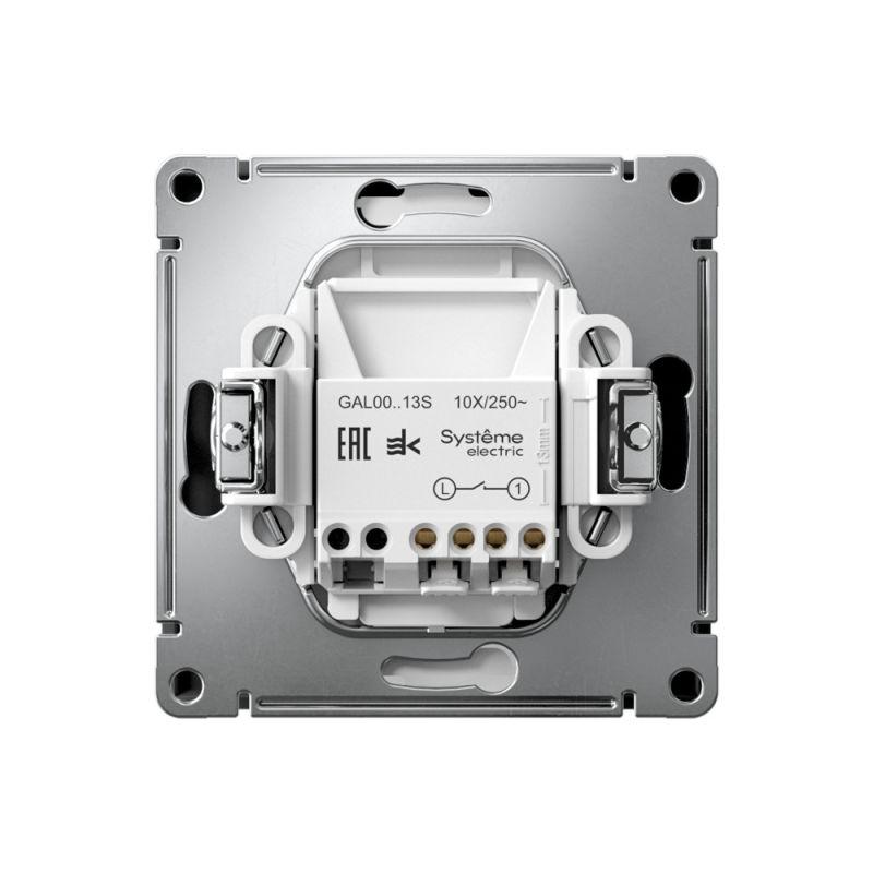  Выключатель 1-кл. ArtGallery 10AX с подсветкой быстрозажим. клем. механизм карбон SE GAL001013S фото в каталоге от BTSprom.by