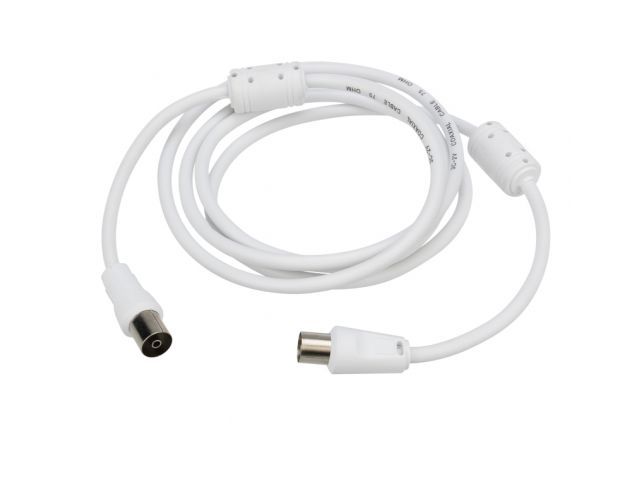 шнур tv гнездо - tv штекер 1,5 м белый rexant 18-0002 от BTSprom.by