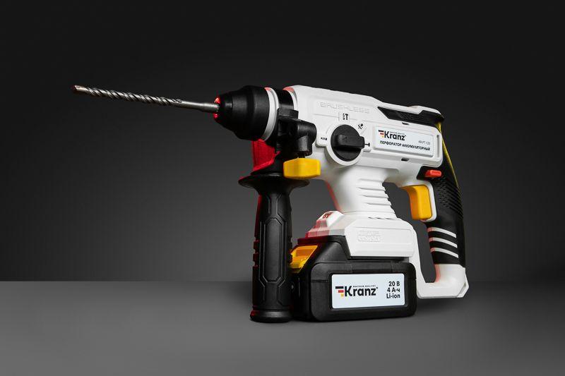  Перфоратор аккумуляторный SDS-plus 2.2Дж 1х4А.ч в кейсе Kranz KR-PT-120 фото в каталоге от BTSprom.by
