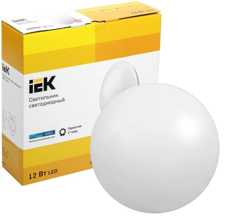  Светильник светодиодный ДПБ 1001 12Вт 4000К IP20 круг бел. IEK LDPB0-1001-12-4000-K01 фото в каталоге от BTSprom.by