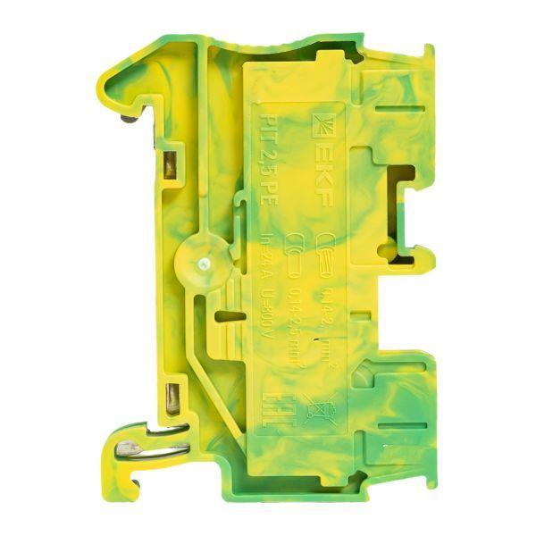 Колодка клеммная пружинная 2.5 Push-in земля EKF PIT-2.5-pe фото в каталоге от BTSprom.by