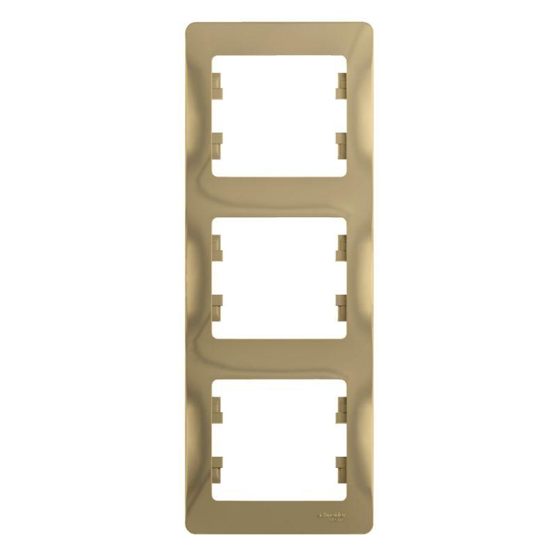 рамка 3-м glossa вертикал. титан se gsl000407 от BTSprom.by