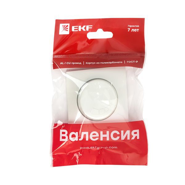  Панель лицевая Валенсия для светорегулятора 600Вт 220В жемчуж. PROxima EKF ESD06-L-101-50 фото в каталоге от BTSprom.by