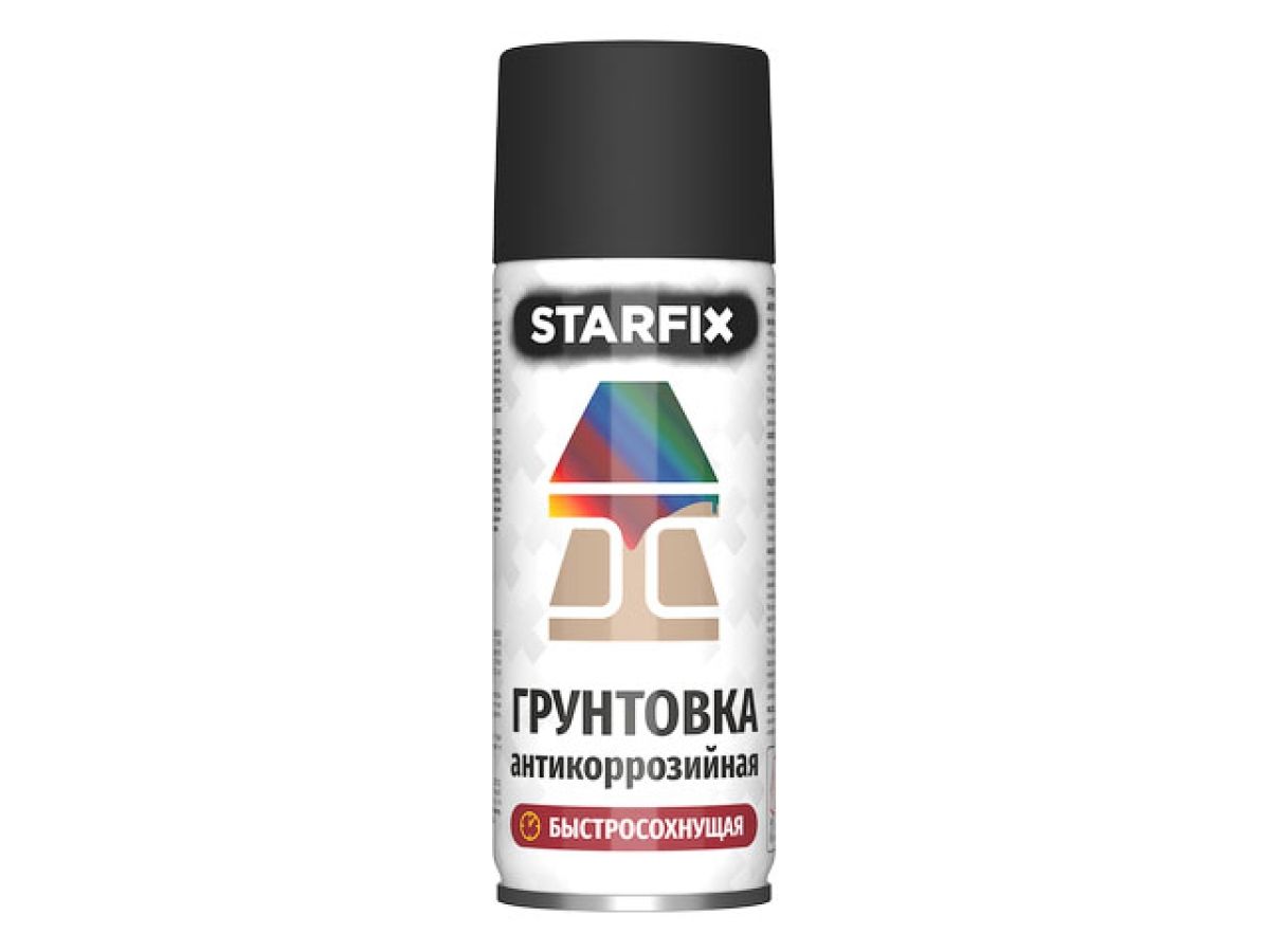 грунтовка антикоррозийная черный starfix 520мл (9011) (графитовый черный) sm-38641-1 от BTSprom.by