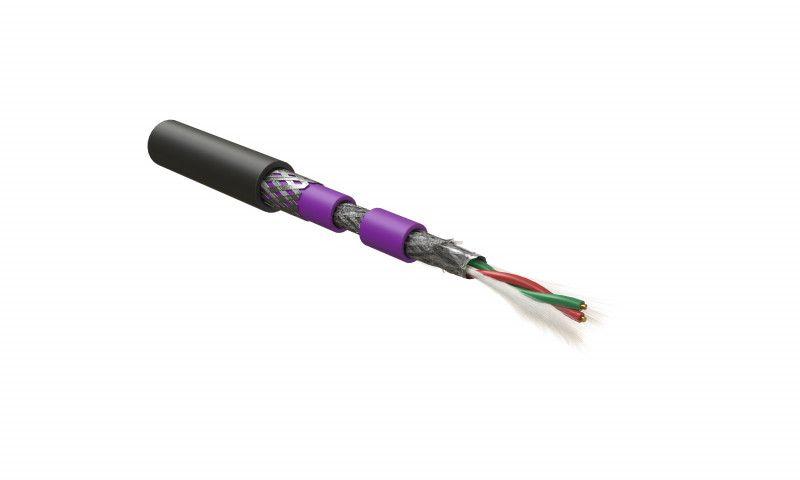 кабель для шины profibus-dp 1х2х22 awg однопров. жилы (solid) sf/utp бронир. pvc/pe pfdp-sf-1х2х22/1-arm/w-pvc/pe-bk ч (уп.500м) hyperline 444093 от BTSprom.by