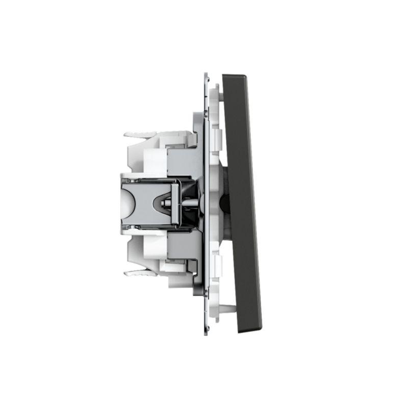  Переключатель 1-кл. ArtGallery 10AX быстрозажим. клем. механизм базальт SE GAL001461S фото в каталоге от BTSprom.by