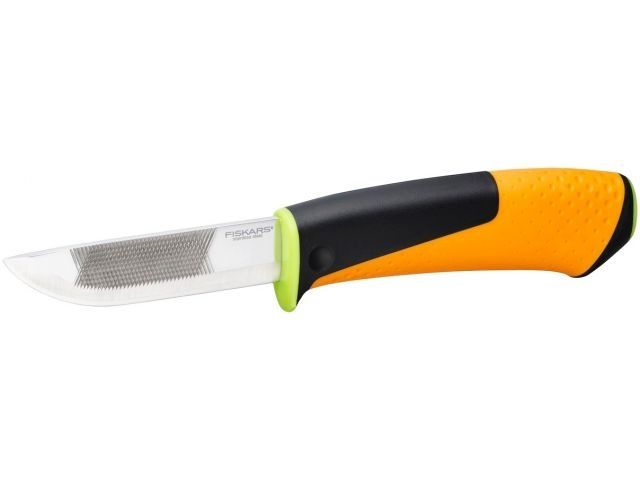 нож для тяжелых работ с точилкой fiskars 1023619 от BTSprom.by