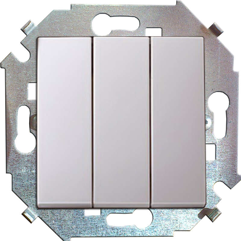 выключатель 3-кл. сп simon 15 16а ip20 винтов. зажим механизм бел. simon 1591391-030 от BTSprom.by