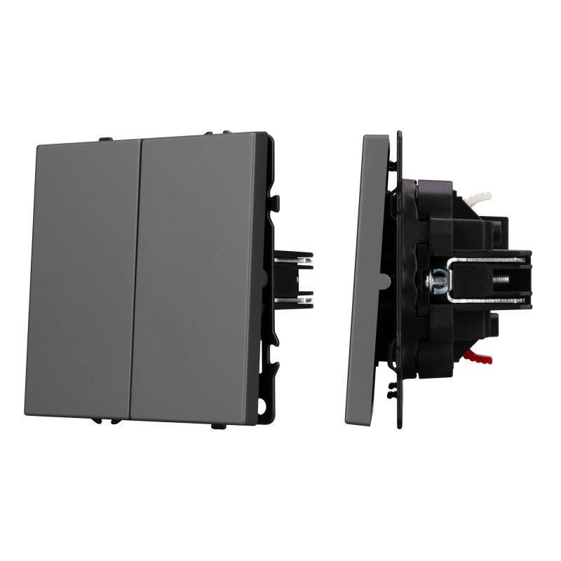 выключатель непроходной 2-кл. swt-nobe-mk02-sfpl-gr 10а 230в механизм arlight 054254 от BTSprom.by