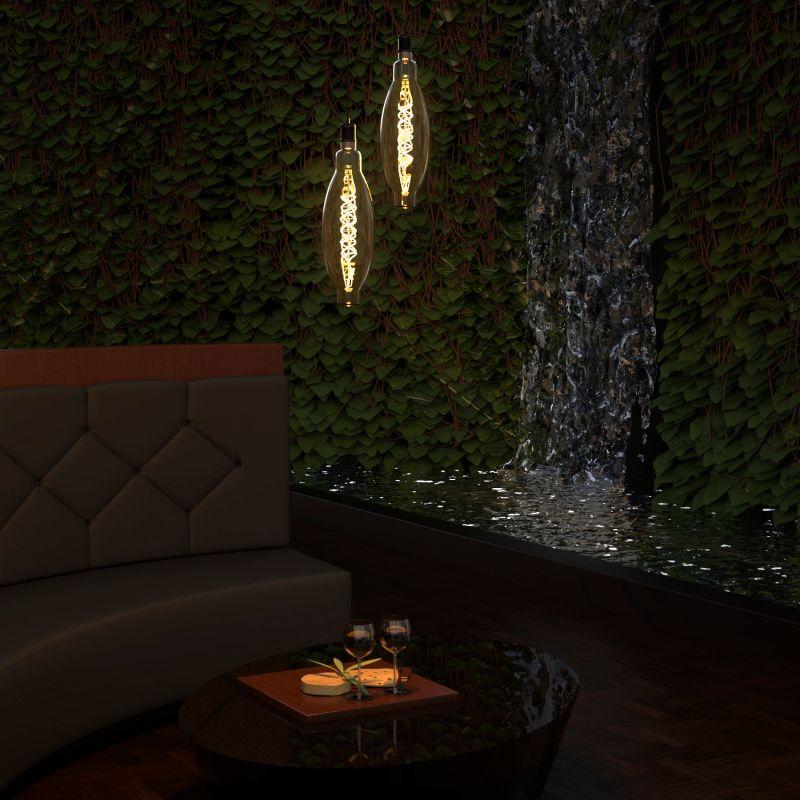 Лампа светодиодная филаментная Black Filament 8Вт T120 цилиндр золотая 2400К тепл. бел. E27 620лм GAUSS 156802008 фото в каталоге от BTSprom.by