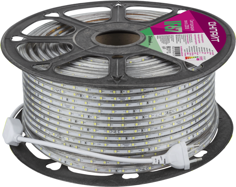 лента светодиодная 80 927 ols-2835g60-4.8-ip67-220v (уп.50м) онлайт 80927 от BTSprom.by