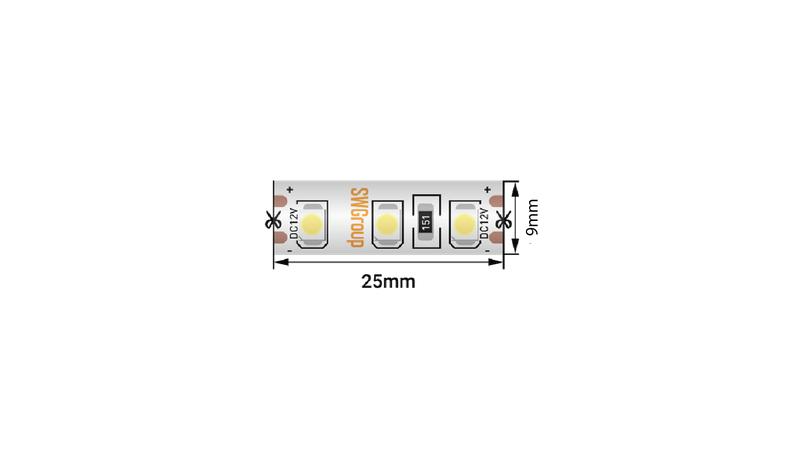 лента светодиодная стандарт 3528 120led/м 9.6вт/м зел. 12в ip66 (уп.5м) swg standard 00-00014779 от BTSprom.by