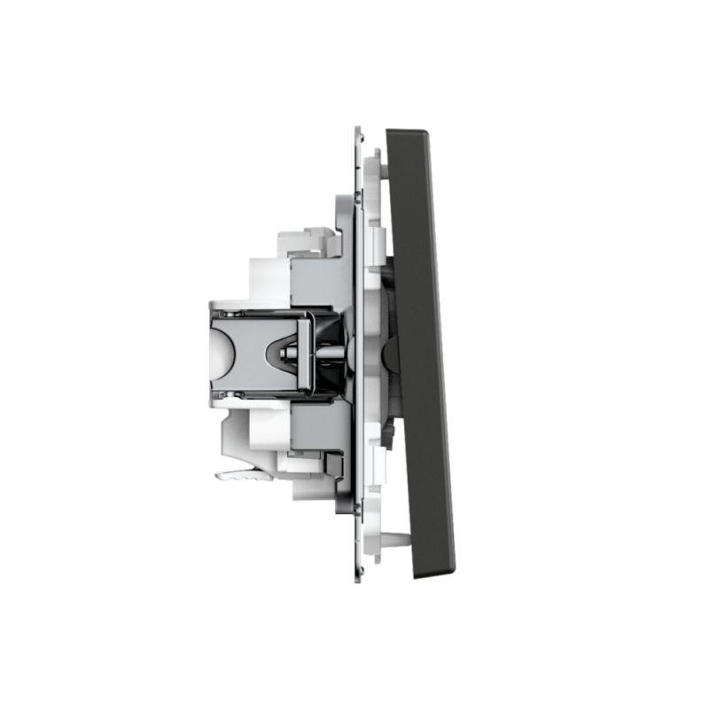  Выключатель 2-кл. ArtGallery 10AX быстрозажим. клем. механизм базальт SE GAL001451S фото в каталоге от BTSprom.by