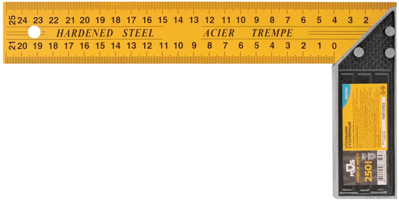 угольник столярный двусторонняя шкала 250мм mos 19372м от BTSprom.by