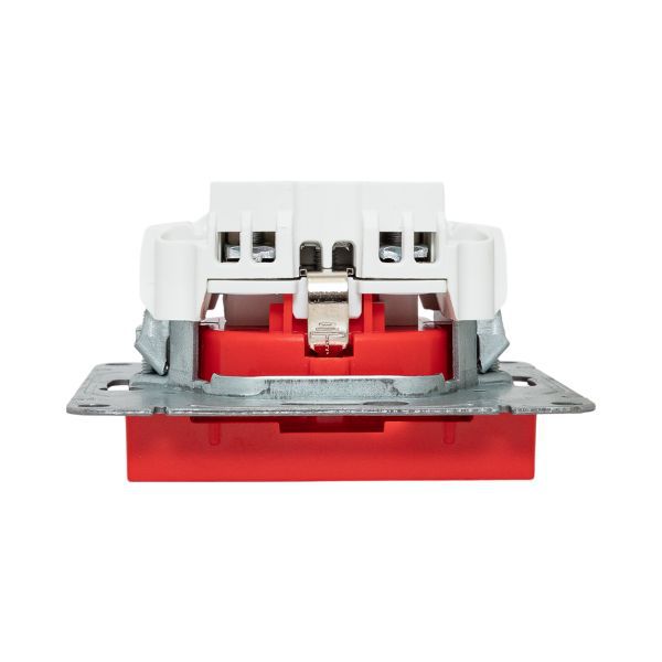  Розетка СП Эпика 16А с заземл. защ. шторки механизм красн. EKF UP1-SOR-111 фото в каталоге от BTSprom.by