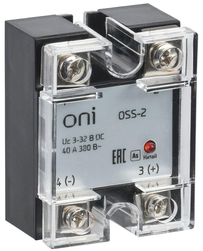 реле твердотельное oss-2 40а 380в ac 3-32в dc oni oss-2-3-40-b от BTSprom.by