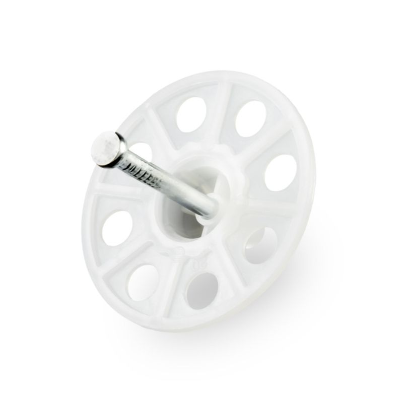 дюбель тарельчатый гриб с гвоздем для пм in30 бел. (уп.100шт) промрукав pr08.12248 от BTSprom.by