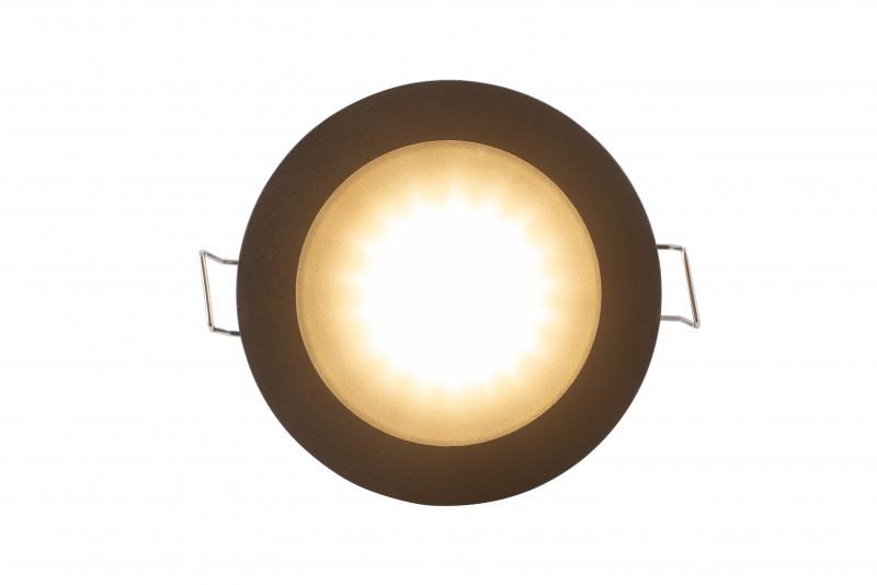  Светильник 50Вт GU10 IP44 встраив. влагозащ. алюм. черн. DENKIRS 427067 фото в каталоге от BTSprom.by