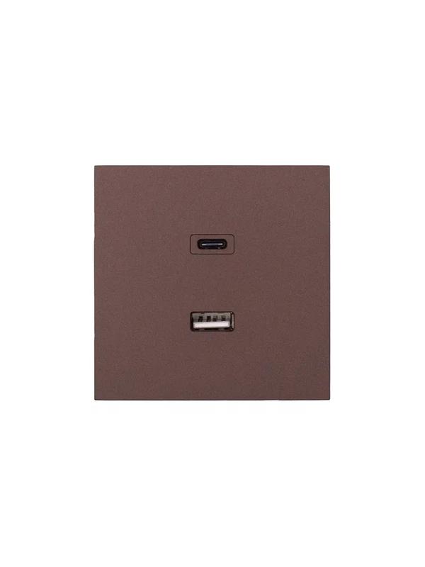 розетка type-c+ usb разъем сп zima ip20 шоколад lezard 704-7388-192tc от BTSprom.by