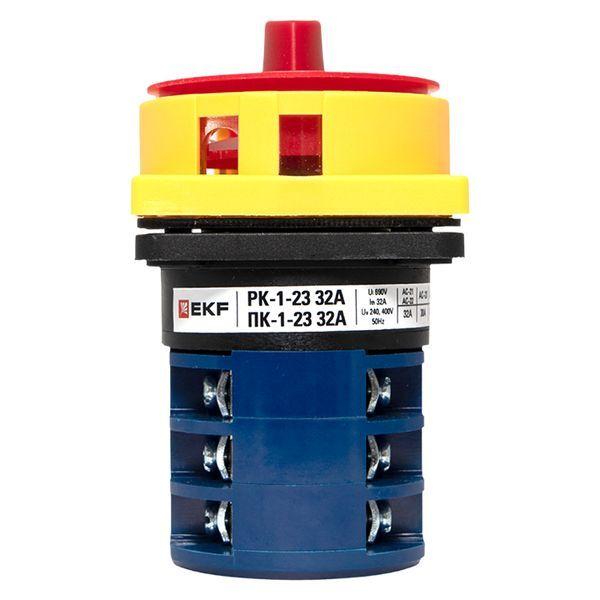  Переключатель кулачковый ПК-1-23 32А 3п "1-0-2" с блокировкой IP65 PROxima EKF pk-1-23-32-a65 фото в каталоге от BTSprom.by