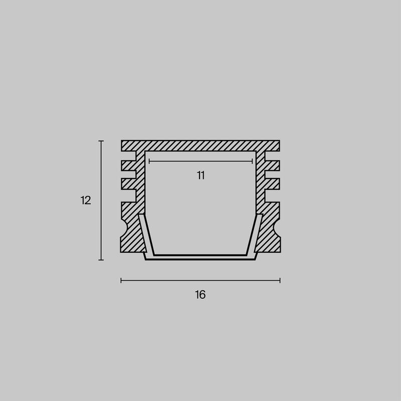  Профиль накладной 16х12 алюм. Maytoni ALM005S-2M фото в каталоге от BTSprom.by