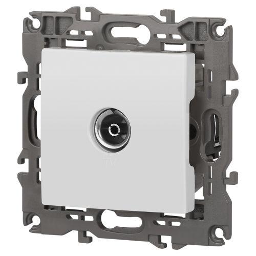  Розетка телевизионная одиночная TV 1мод. Elegance 14-3101-01 IP20 бел. Эра Б0034290 фото в каталоге от BTSprom.by