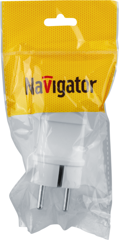  Вилка прямая 61 359 NCA-PL02-16A-E-WH с заземл. бел. Navigator 61359 фото в каталоге от BTSprom.by