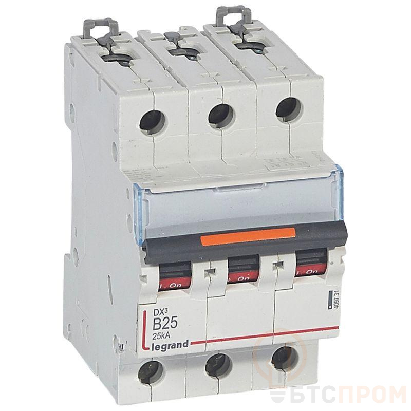 Выключатель автоматический модульный 3п B 25А 25кА DX3 3мод. 400В Leg 409731 фото в каталоге от BTSprom.by  Выключатель автоматический модульный 3п B 25А 25кА DX3 3мод. 400В Leg 409731 фото в каталоге от BTSprom.by