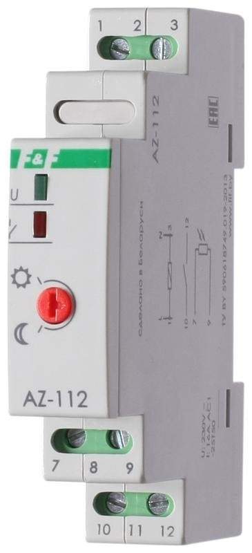 фотореле az-112 плюс (выносной фотодатчик монтаж на din-рейке 1 модуль 230в 16а 1перекл. ip20) f&f ea01.001.014 от BTSprom.by