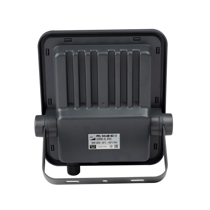  Прожектор светодиодный PFL SOLAR 02 50 6500К GR IP65 ДО с солнечн. панелью и пультом Pro+ JazzWay 5058460 фото в каталоге от BTSprom.by