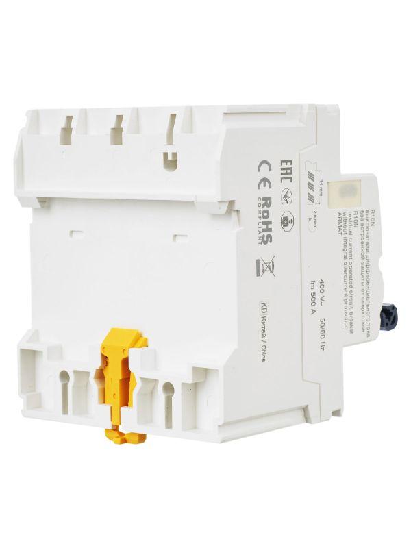  Выключатель дифференциального тока (УЗО) 4п 40А 300мА тип AC ВДТ R10N ARMAT IEK AR-R10N-4-040C300 фото в каталоге от BTSprom.by