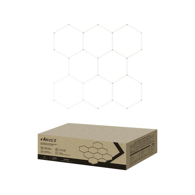 светильник светодиодный дбо-hexagon 8с-35065 350вт 6500к 230в 2350х2442мм 8 сот 0.5м шнур с вилкой neox 4690612066639 от BTSprom.by