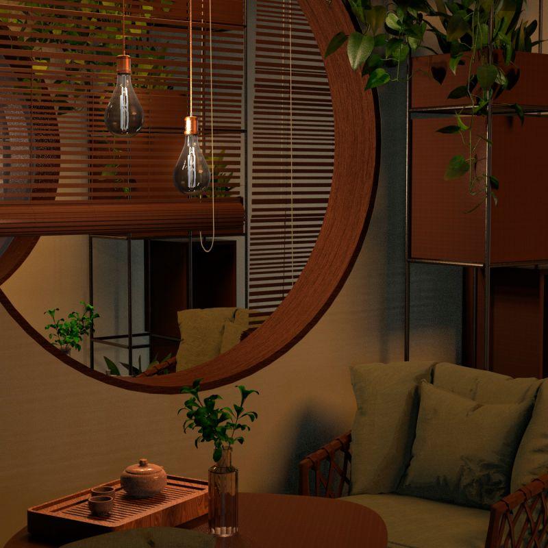 Лампа светодиодная филаментная Black Filament 6Вт PS160 тонированная 4000К нейтр. бел. E27 300лм GAUSS 179802205 фото в каталоге от BTSprom.by