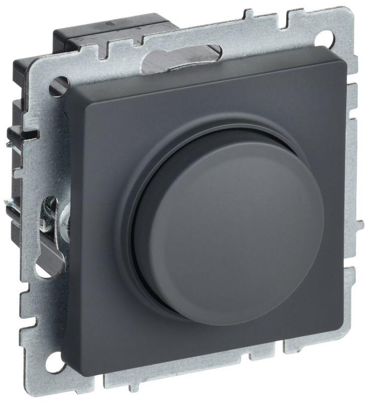 светорегулятор сп brite пов-наж. 600вт сс10-1-0-брг механизм графит iek br-d20-0600-k53 от BTSprom.by