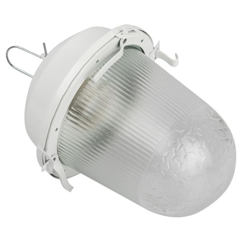  Светильник НСП 02-100-001 Желудь max 100Вт E27 IP54 170х260 без решетки сталь стекло бел. ЭРА Б0052017 фото в каталоге от BTSprom.by