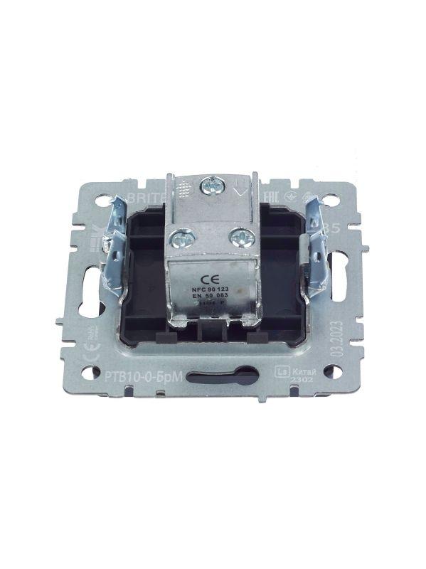  Розетка телевизионная проходная TV СП Brite РТВ10-0-БрМ механизм маренго IEK BR-A10-P-K35 фото в каталоге от BTSprom.by