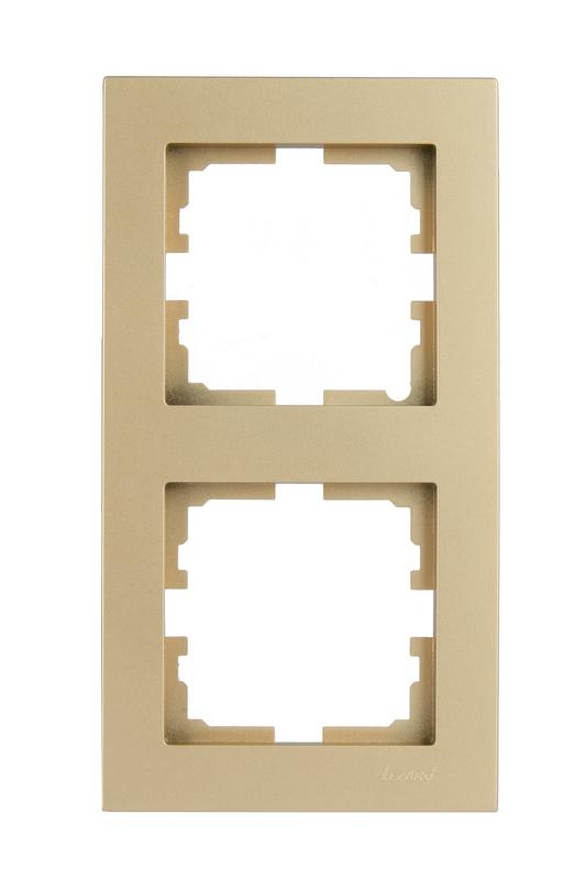 рамка 2-м vesna вертикал. без вставки зол. lezard 742-3600-152 от BTSprom.by