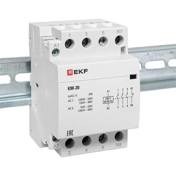  Контактор модульный КМ 20А 3NО+NC (3 мод.) EKF km-3-20-31 фото в каталоге от BTSprom.by