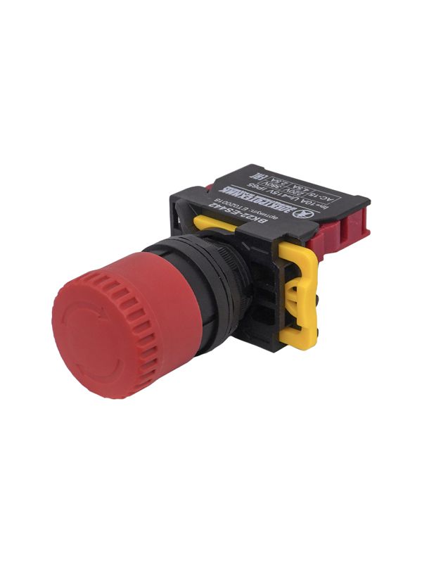 выключатель кнопочный вк22-es442 1нз гриб с фиксацией 30мм d22мм ip65 красн. электротехник et020018 от BTSprom.by