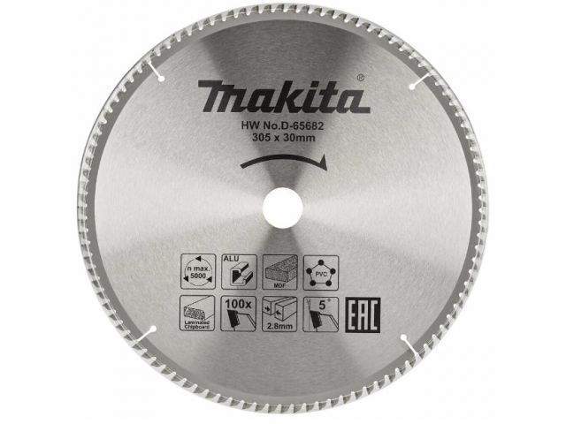диск пильный 305х30 мм 100 зуб. по алюминию makita (твердоспл. зуб) от BTSprom.by