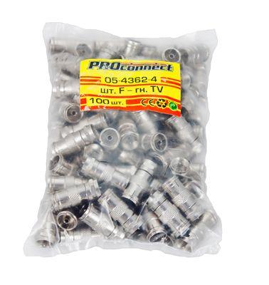  Переход штекер F-гнездо TV PROCONNECT 05-4362-4 фото в каталоге от BTSprom.by