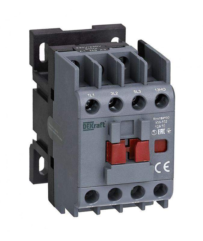 контактор км-102 12а кат. 36в ac 1но ac-3 ac-4 dekraft 22075dek от BTSprom.by
