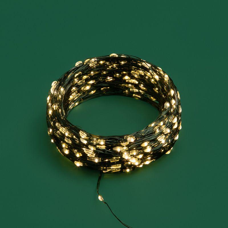  Гирлянда светодиодная "Роса" 50м 500LED тепл. бел. IP20 230В с контроллером провод зел. Neon-Night 303-286 фото в каталоге от BTSprom.by