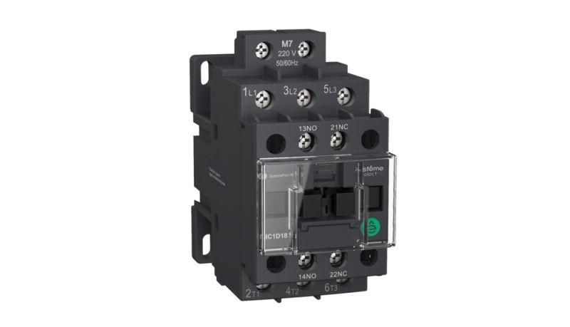 контактор mc1d 3п 18а кат. 220в ac 1но+1нз se mc1d18m7 от BTSprom.by